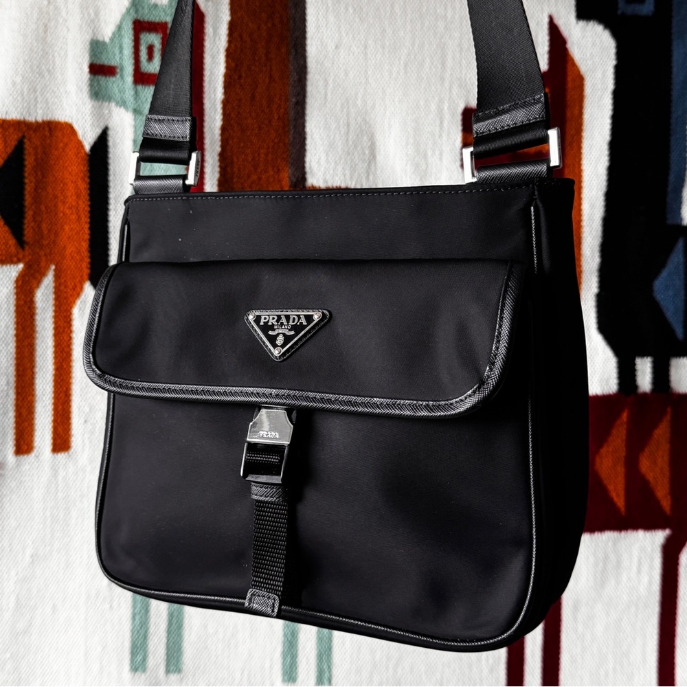 Prada Re-Nylon and Saffiano leather shoulder bag